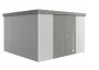 Garden Shed - Neo - Metallic SIlver X Quartz Grey - 4D - 348cm x 348cm x 222cm - Double Door