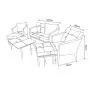 Portico 2 Seat Garden Lounge Set Dimensions