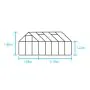 Halls Popular Greenhouse - Silver - Polycarbonate - 610 - 6ft x 10ft