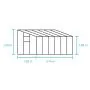 Halls Qube Lean-To Greenhouse - 612 - 6ft x 12ft