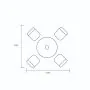 Titan 4 Seat Round Set Footprint