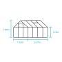 Halls Popular Greenhouse - Black - Polycarbonate - 68 - 6ft x 8ft