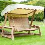 Mahogany Swing Seat Ecru