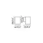 Faro THON Dark Grey Wall Lamp LED - 15W - Dimensions