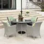 Alexander Rose Cloud 4 Seat Round Bistro Set