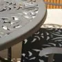 Sapphire Hampshire 4 Seater Round Cast Aluminium Dining Set in Grey