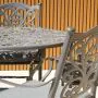 Sapphire Hampshire 4 Seater Round Cast Aluminium Dining Set in Grey
