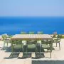 Atlantic XL 8 Seater Set Table In Taupe With Paris Chairs in Olive Green