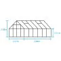 Halls Magnum Greenhouse - Green - 812 - 8ft x 12ft - Polycarbonate