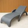 Fiji Grey Resin Sun Lounger