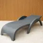 Fiji Grey Resin Sun Lounger