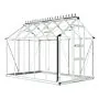 Halls Cotswold Burford Greenhouse - 610 - 6ft x 10ft - Polycarbonate - Silver