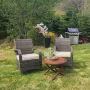 Cairo Rattan Round Cornis Bistro Set