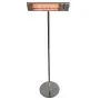 Classic Infrared Heater in Sliver with Stainless Stand