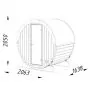 Anita 2m x 1.6m Barrel Sauna