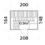 Anita 2m x 1.6m Barrel Sauna