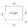 Andrea 11.2m (2.6m x 3.9m) Slide Plus Garden Room / Garden Office with Double Toughened Glass