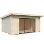 Lea 14.2sqm (2.4m x 4.7m) Slide Plus Garden Room / Home Office with Double Toughened Glass