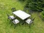 Killiney 6 Seat Rectangular Garden Set with Cast Aluminium Hampshire Chairs