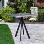 Metallic Square Werzalit Table with Fuoz Legs