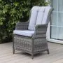 Inis 6 Seat Oval Dining Set - Dark Grey