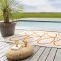Outdoor Orla Kiely Giant Linear Stem Persimmon Carpet (160cm x 230cm)