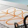 Outdoor Orla Kiely Giant Linear Stem Persimmon Carpet (160cm x 230cm)