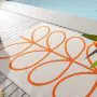 Outdoor Orla Kiely Giant Linear Stem Persimmon Carpet (160cm x 230cm)