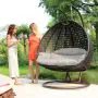 Riviera Brown Double Hanging Egg Chair