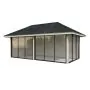 Bianca 16.6m Gazebo with Full Wall and 3 Sliding Doors (319cm x 588cm x 300cm)