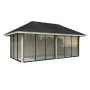 Bianca 16.6m Gazebo with Full Wall and 3 Sliding Doors (319cm x 588cm x 300cm)