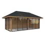 Bianca 16.6m Gazebo with Full Wall and 3 Sliding Doors (319cm x 588cm x 300cm)