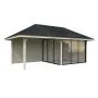 Bianca 16.6m Gazebo with 3 Walls and 2 Sliding Doors (319cm x 588cm x 300cm)
