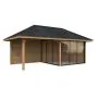 Bianca 16.6m Gazebo with 3 Walls and 2 Sliding Doors (319cm x 588cm x 300cm)