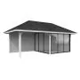 Bianca 16.6m Gazebo with 3 Walls and 2 Sliding Doors (319cm x 588cm x 300cm)