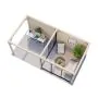 Bianca 16.6m Gazebo with 3 Walls and 2 Sliding Doors (319cm x 588cm x 300cm)