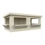 Lenna 16.6m Flat Roof Gazebo with 2 Full Walls and 4 Wall Hatches (6m x 3m)