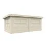 Lenna 16.6m Flat Roof Gazebo with 2 Full Walls and 4 Wall Hatches (6m x 3m)
