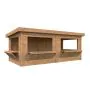 Lenna 16.6m Flat Roof Gazebo with 2 Full Walls and 4 Wall Hatches (6m x 3m)