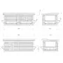 Lenna 16.6m Flat Roof Gazebo with 2 Full Walls and 4 Wall Hatches (6m x 3m)