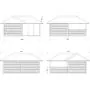 Bianca 24.9m L Gazebo with 3 Full Walls, 1 Louvre Wall and 3 Sliding Doors (319cm x 588cm x 588cm)	