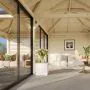 Bianca 24.9m L Gazebo with 3 Full Walls, 1 Louvre Wall and 3 Sliding Doors (319cm x 588cm x 588cm)	