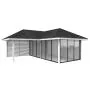 Bianca 24.9m L Gazebo with 3 Full Walls, 1 Louvre Wall and 3 Sliding Doors (319cm x 588cm x 588cm)	