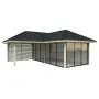 Bianca 24.9m L Gazebo with 3 Full Walls, 1 Louvre Wall and 3 Sliding Doors (319cm x 588cm x 588cm)	
