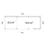 Lenna 24.9m I Flat Roof Gazebo with 3 Full Walls, 3 Sliding Doors and Corner Half Wall (9m x 3m)