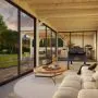Lenna 33.2m L Flat Roof Gazebo with 4 Full Walls, 4 Sliding Doors and Corner Half Wall (9m x 6m x 3m)