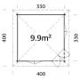 Melanie 9.9m Wooden Pavilion with Roof Shingles