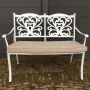Sapphire Cast Aluminium Bench in White