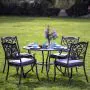 Sapphire Hampshire 4 Seater Round Furniture Set in Grey