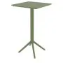 Sky 60 x 60 Folding Bar Table - Olive Green